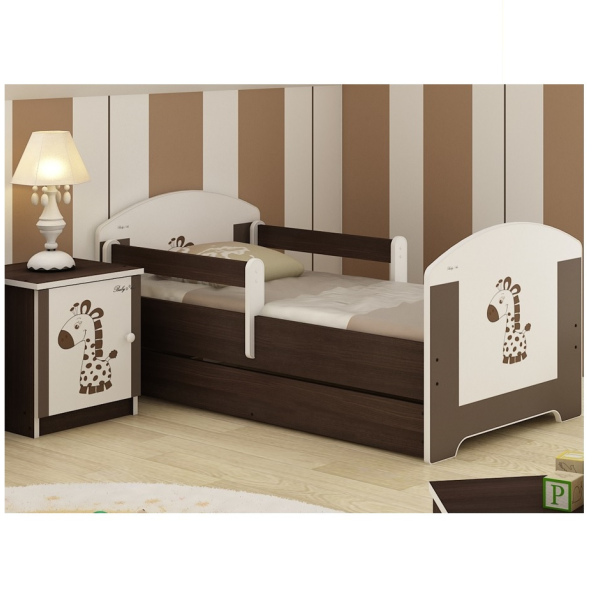 Кровать Коричневый жираф 180x80 с ящиком и матрасом Vegas Jolly